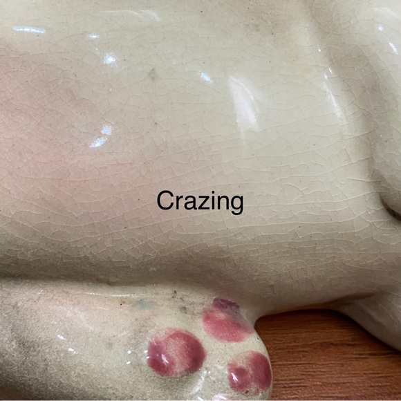 Vintage Gray & White Tabby Cat Porcelain Happy Sleeping Cat Figurine - Picture 10 of 13